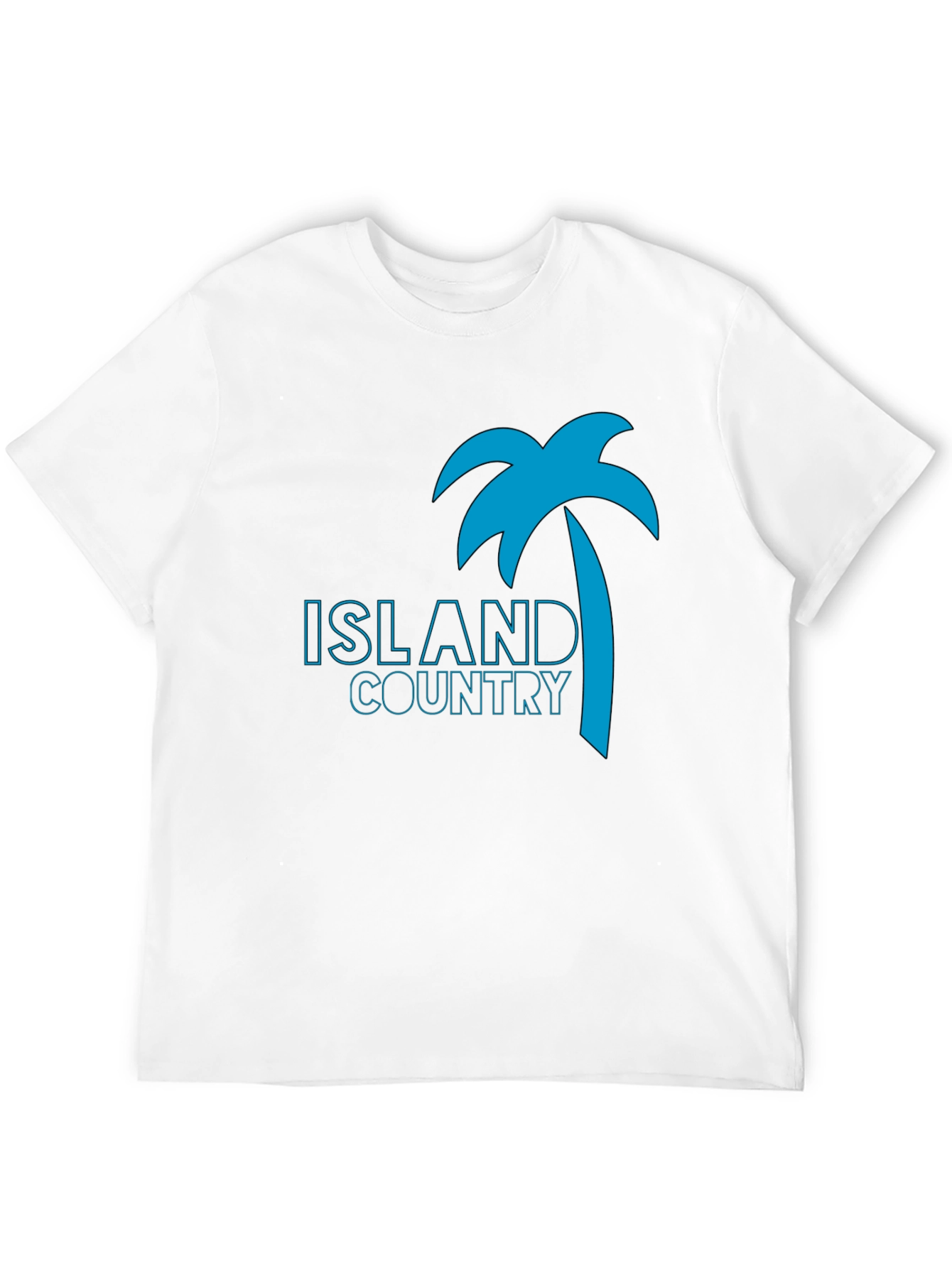 Island Country Tee - Palm Tree Graphic Black T-Shirt