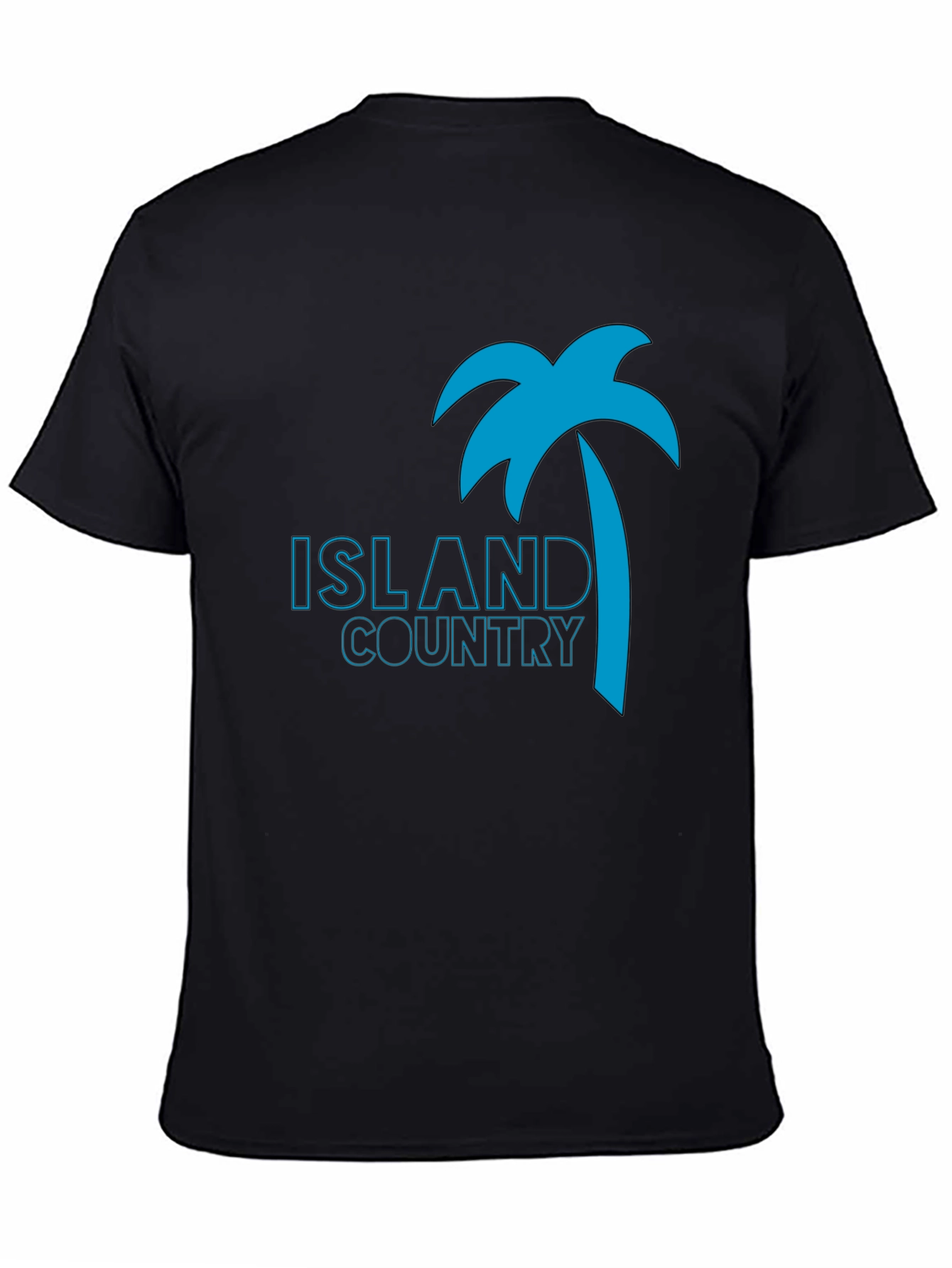 Island Country Tee - Palm Tree Graphic Black T-Shirt