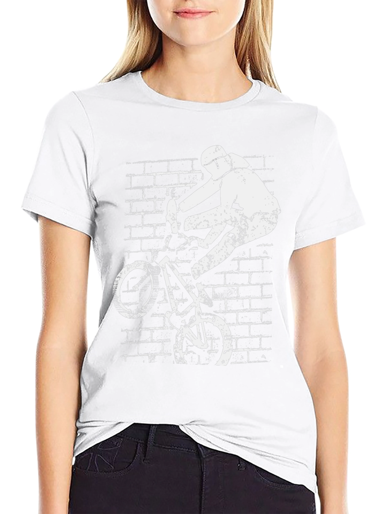 Cool BMX Rider Graphic Tee - Black Cotton T-Shirt