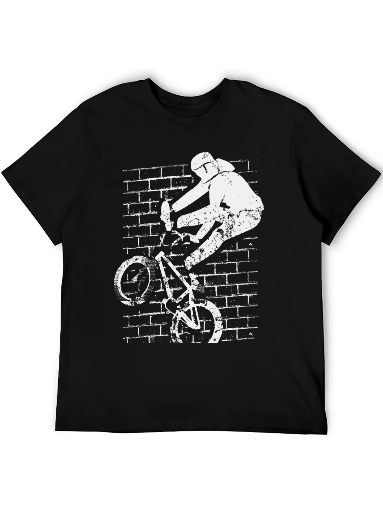 Cool BMX Rider Graphic Tee - Black Cotton T-Shirt