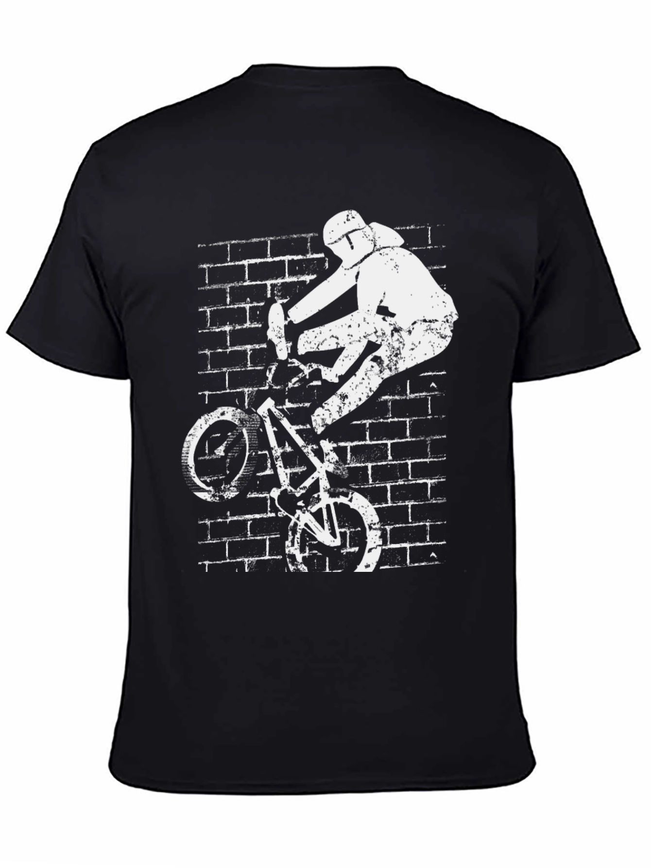Cool BMX Rider Graphic Tee - Black Cotton T-Shirt