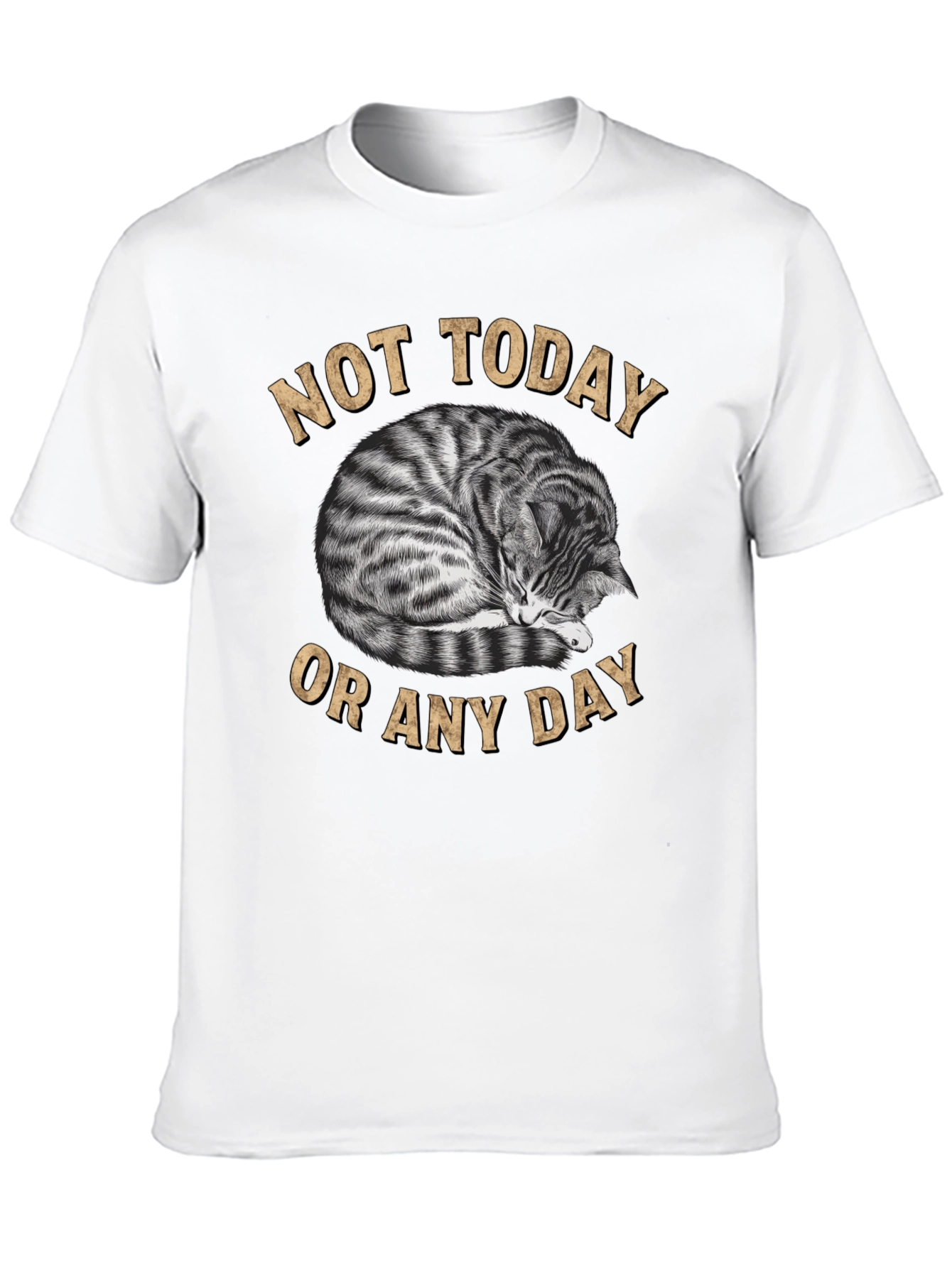 Not Today Cat T-Shirt - Lazy Day Attitude
