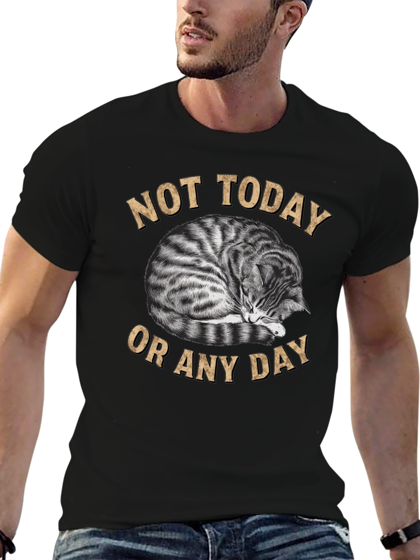 Not Today Cat T-Shirt - Lazy Day Attitude