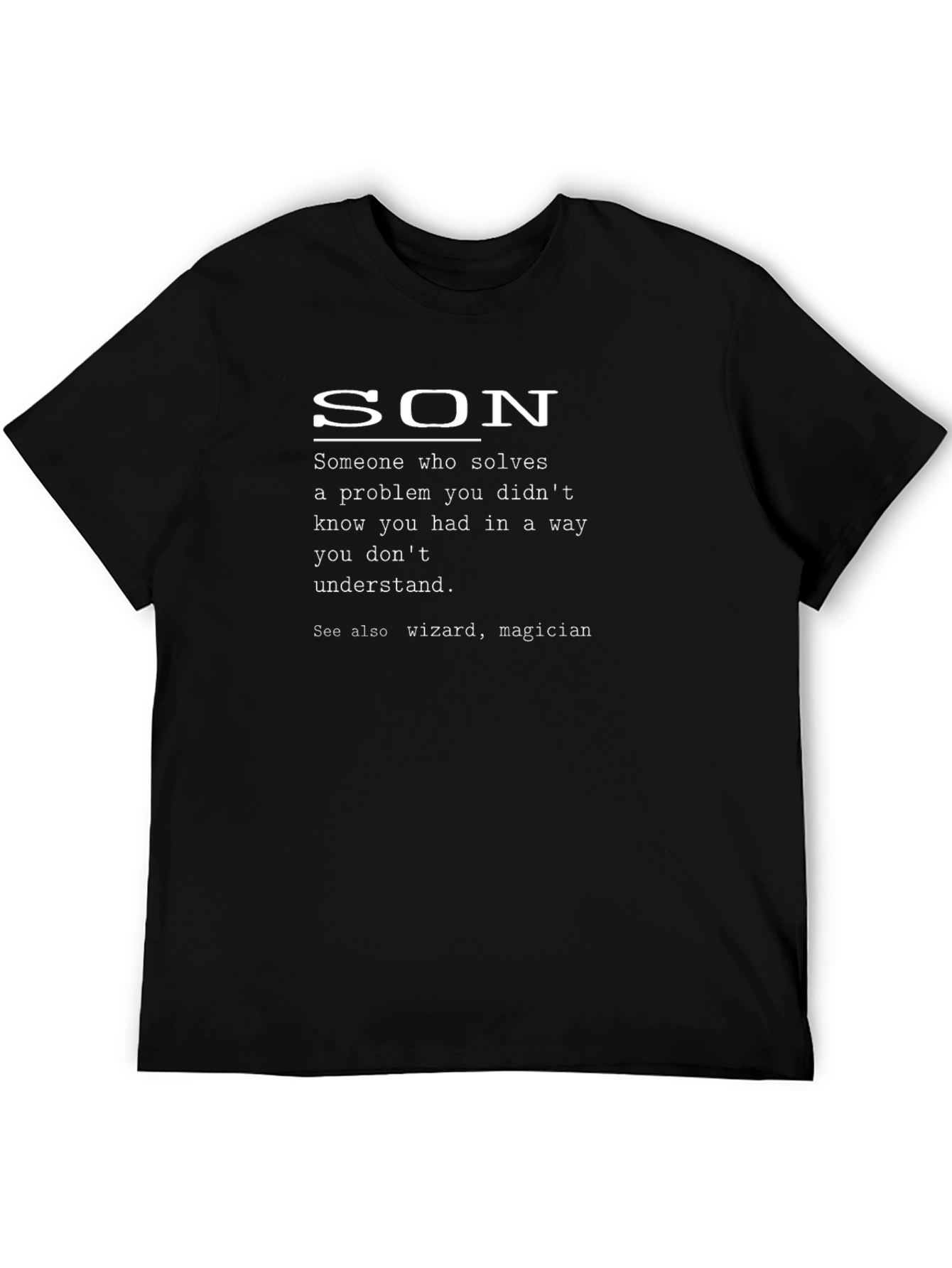 Son Definition Black T-Shirt - Funny Wizard Magician Tee