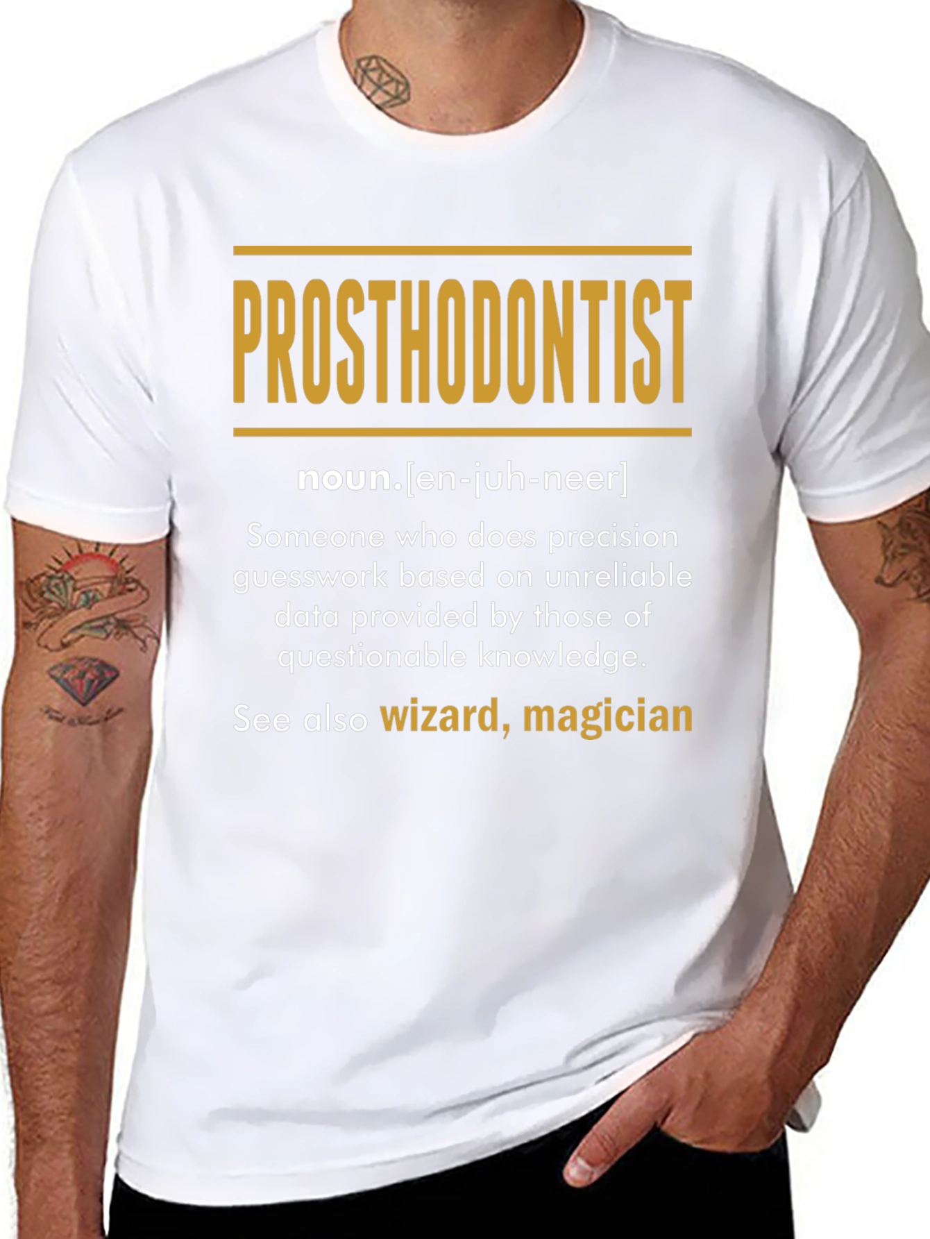 Prosthodontist Definition T-Shirt: Wizard Magician