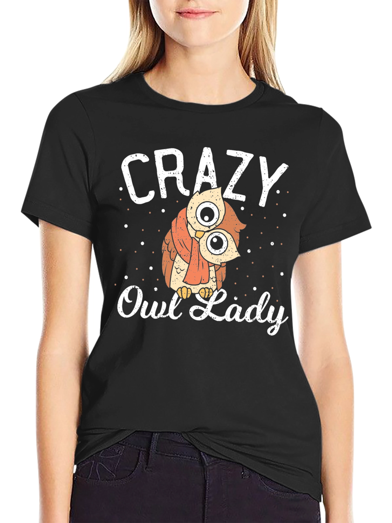 Crazy Owl Lady T-Shirt