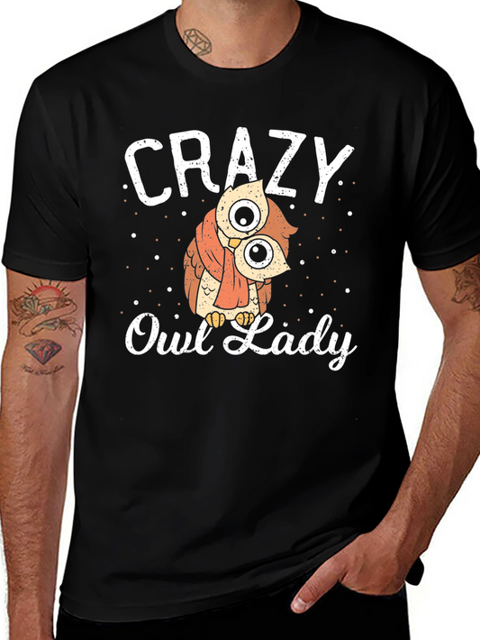 Crazy Owl Lady T-Shirt