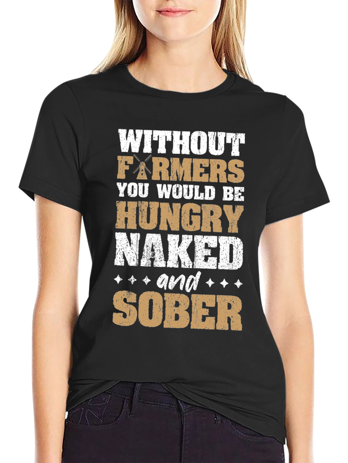 Farmers: Hungry Naked & Sober Graphic Tee