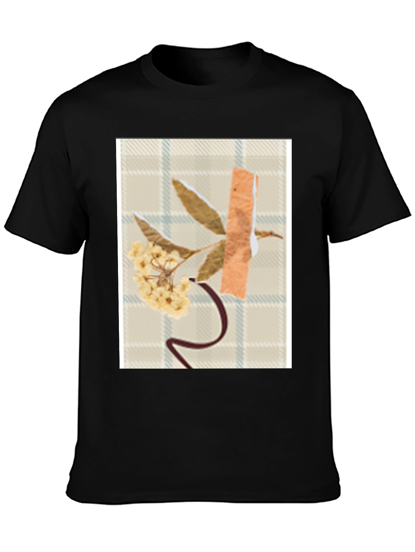 Floral Collage Graphic T-Shirt - Modern Abstract Design