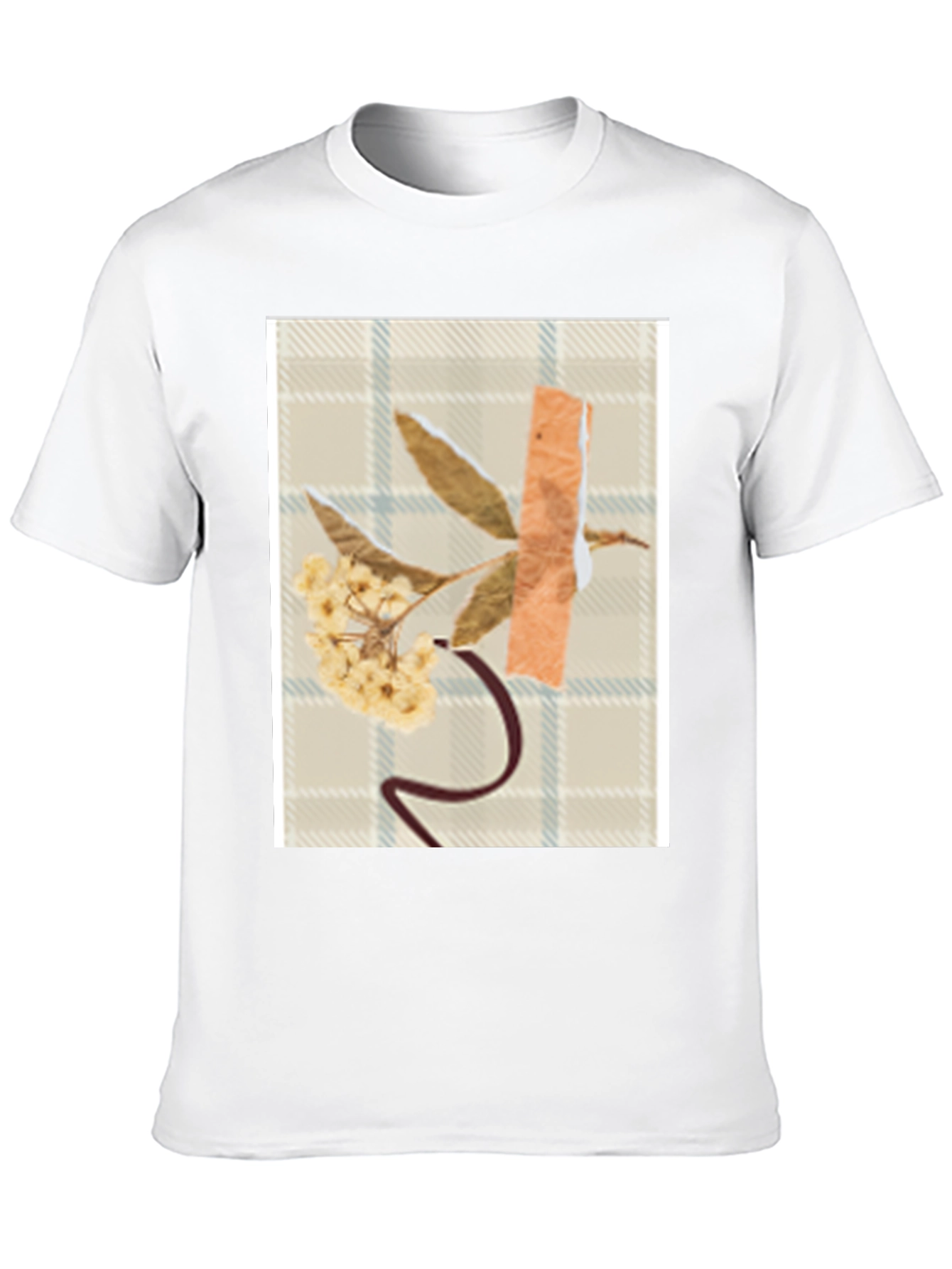 Floral Collage Graphic T-Shirt - Modern Abstract Design