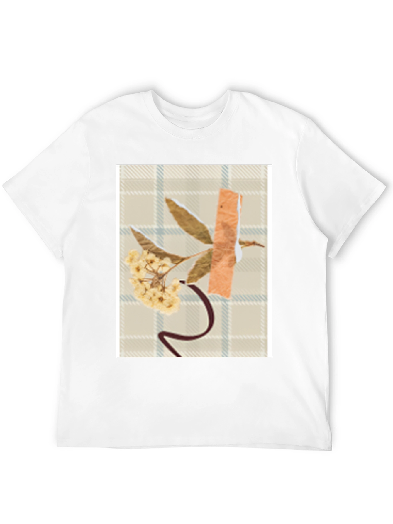 Floral Collage Graphic T-Shirt - Modern Abstract Design