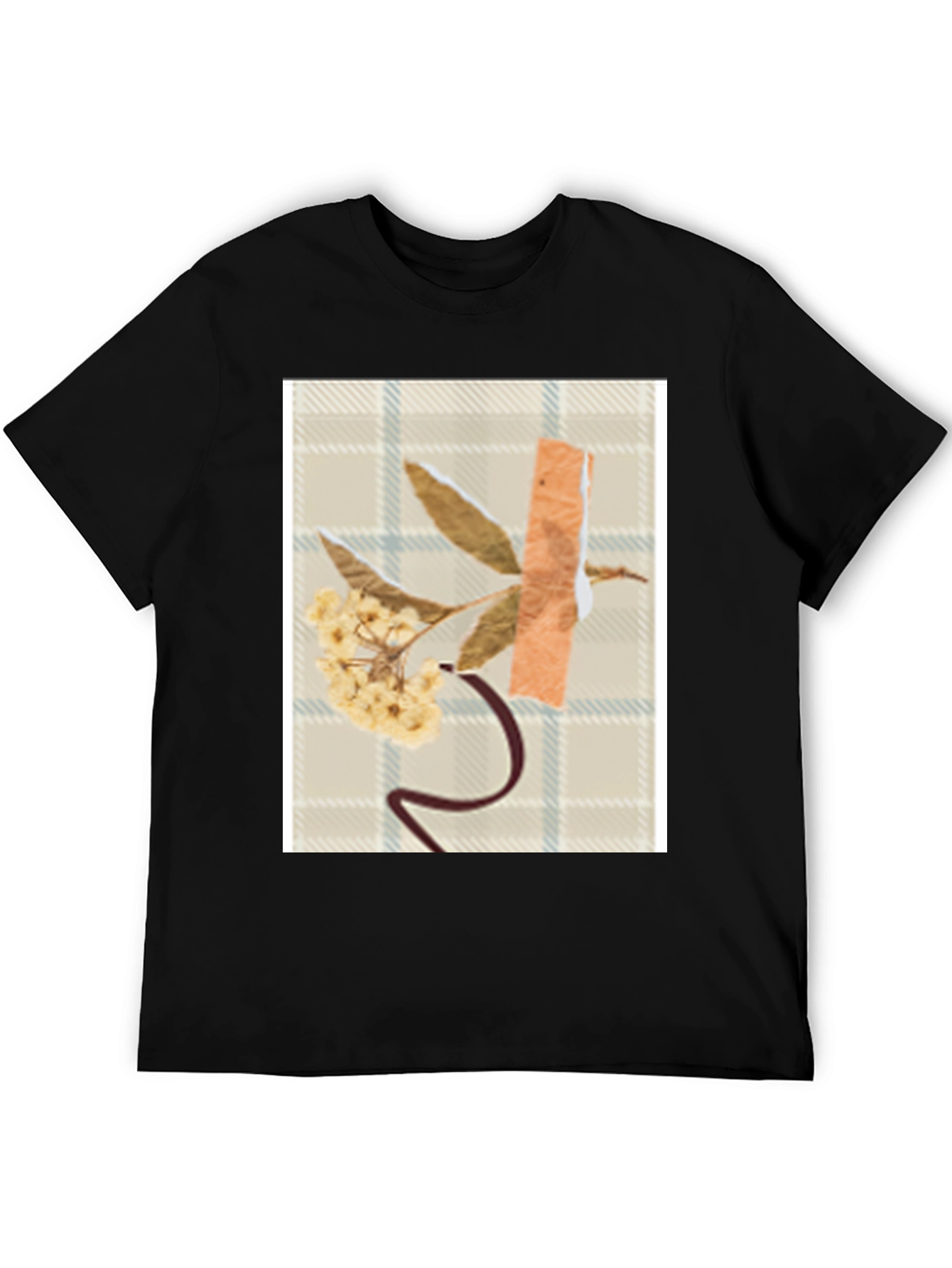 Floral Collage Graphic T-Shirt - Modern Abstract Design
