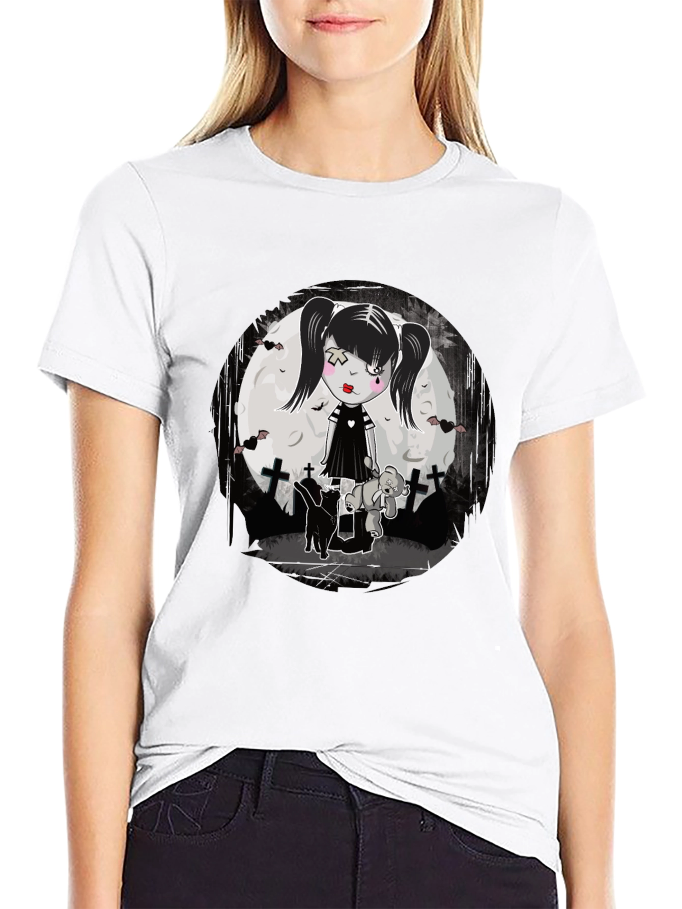 Gothic Girl T-Shirt - Emo Style