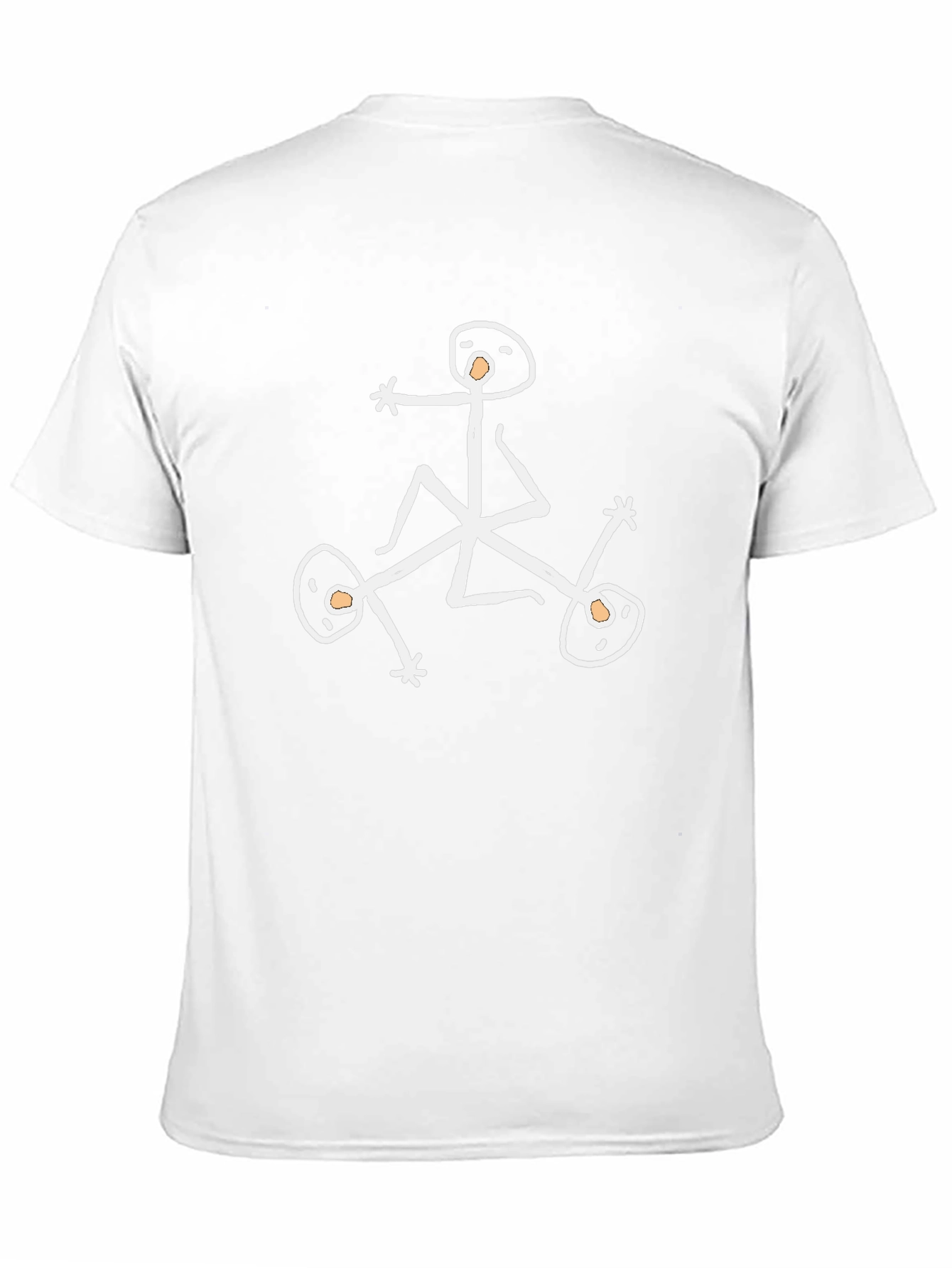 Stick Figure Pile-Up Black Tee
