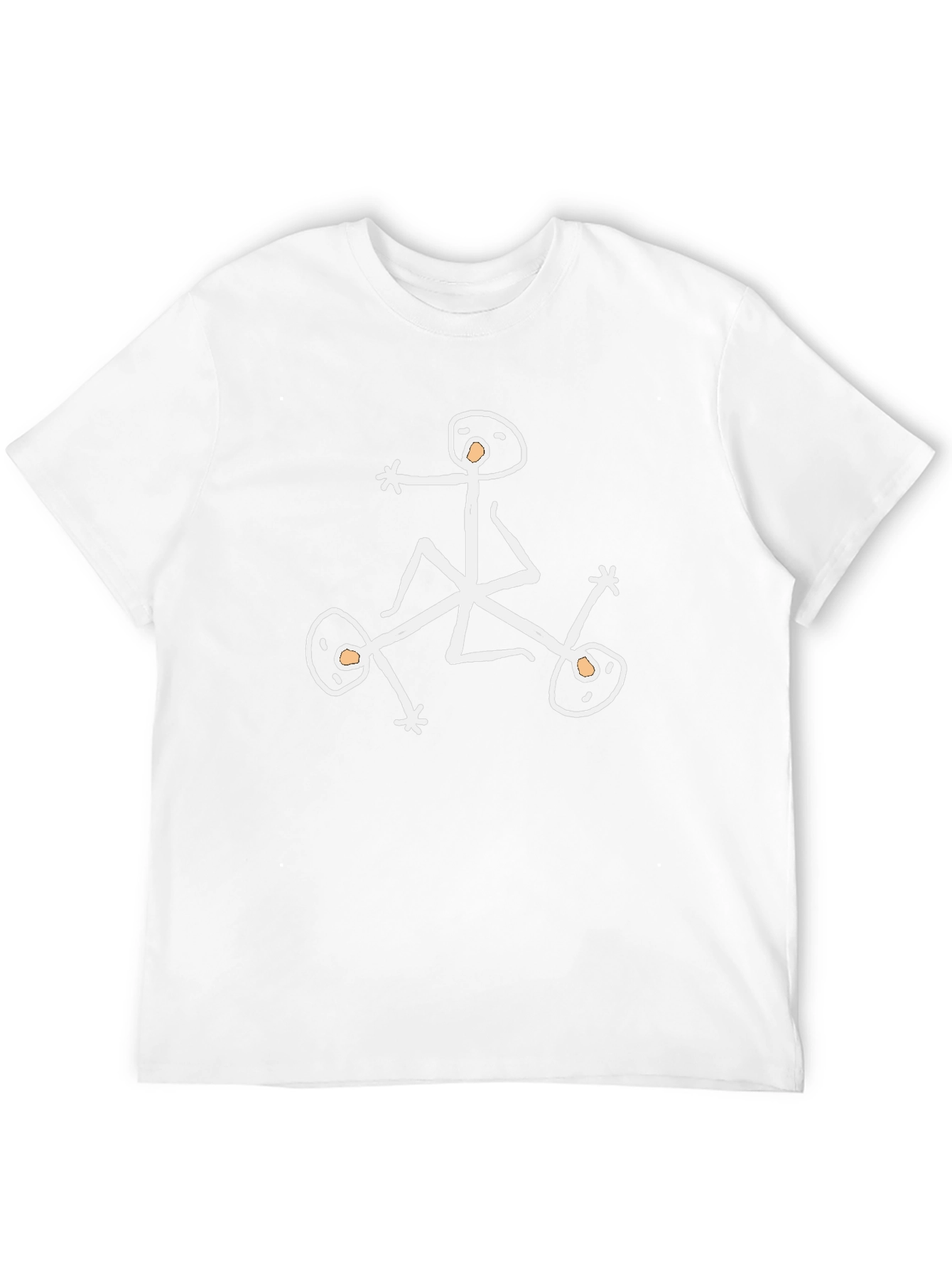 Stick Figure Pile-Up Black Tee