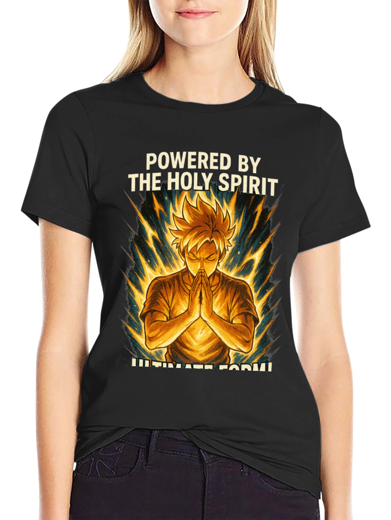 Powered by The Holy Spirit Anime Style T-Shirt