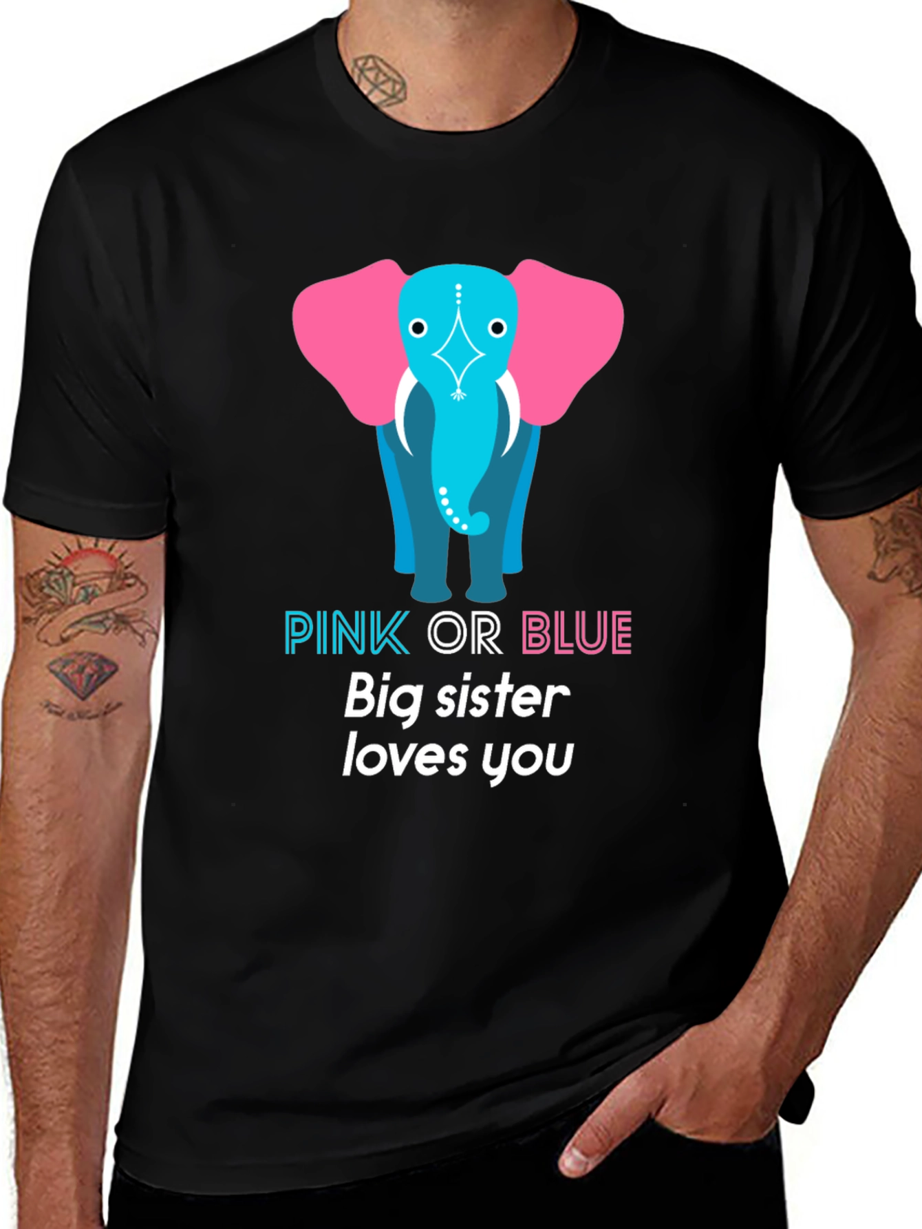 Pink or Blue Big Sister T-Shirt