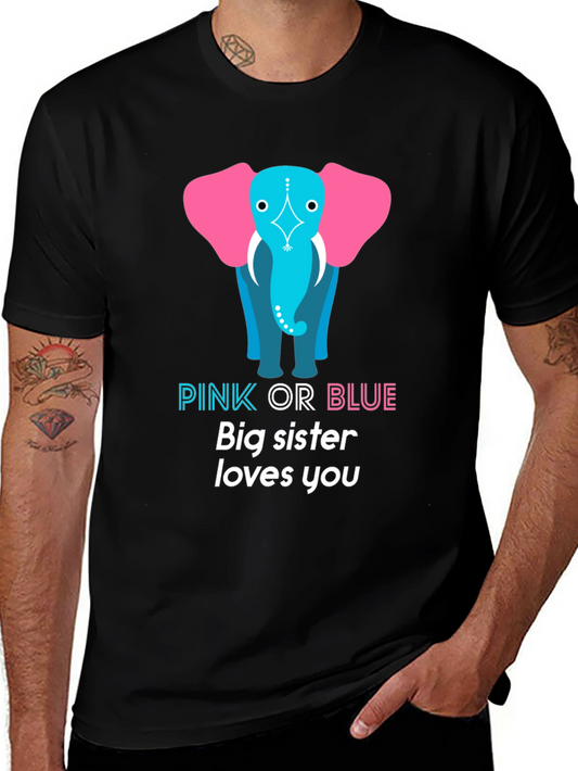 Pink or Blue Big Sister T-Shirt