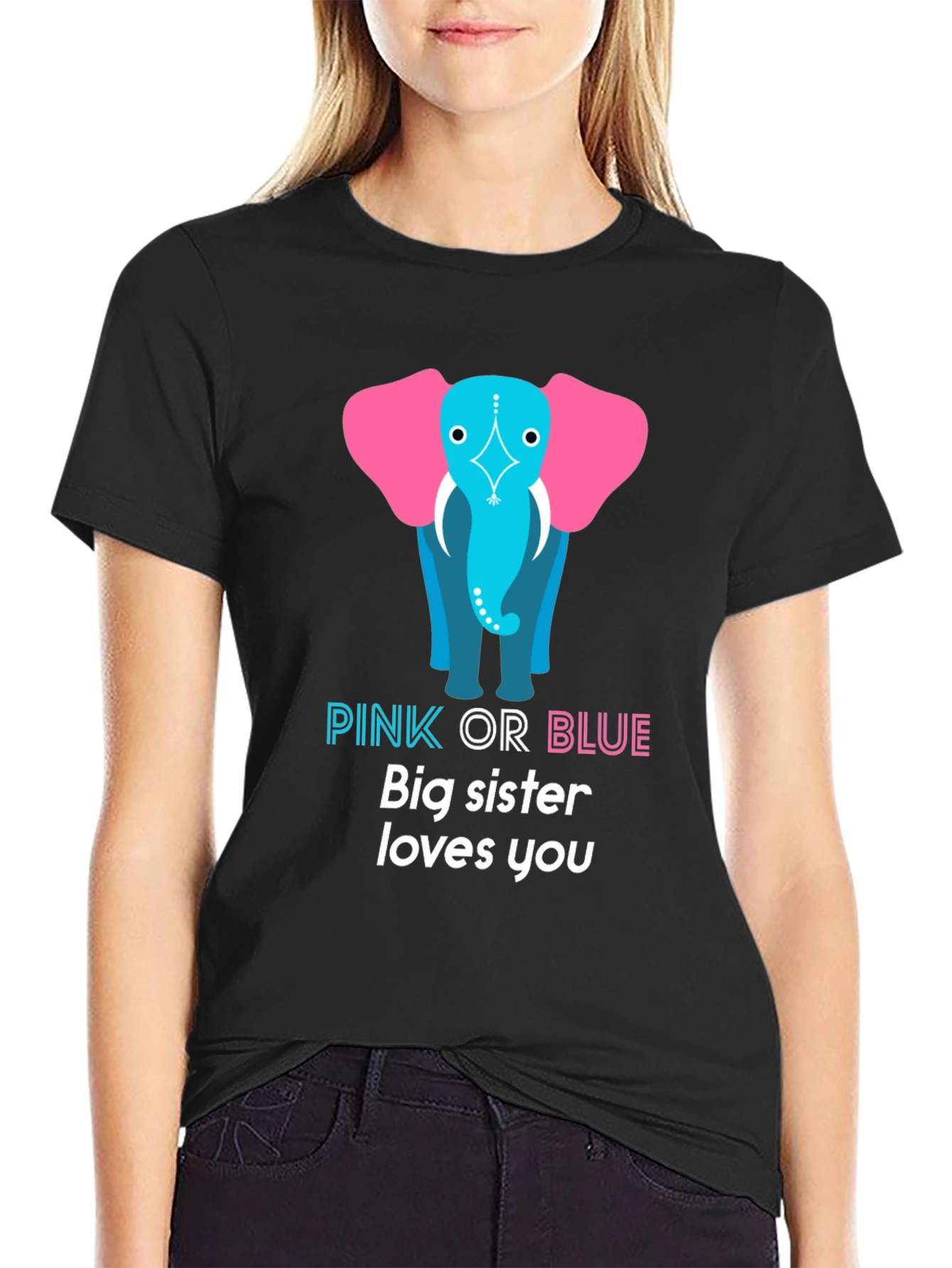 Pink or Blue Big Sister T-Shirt