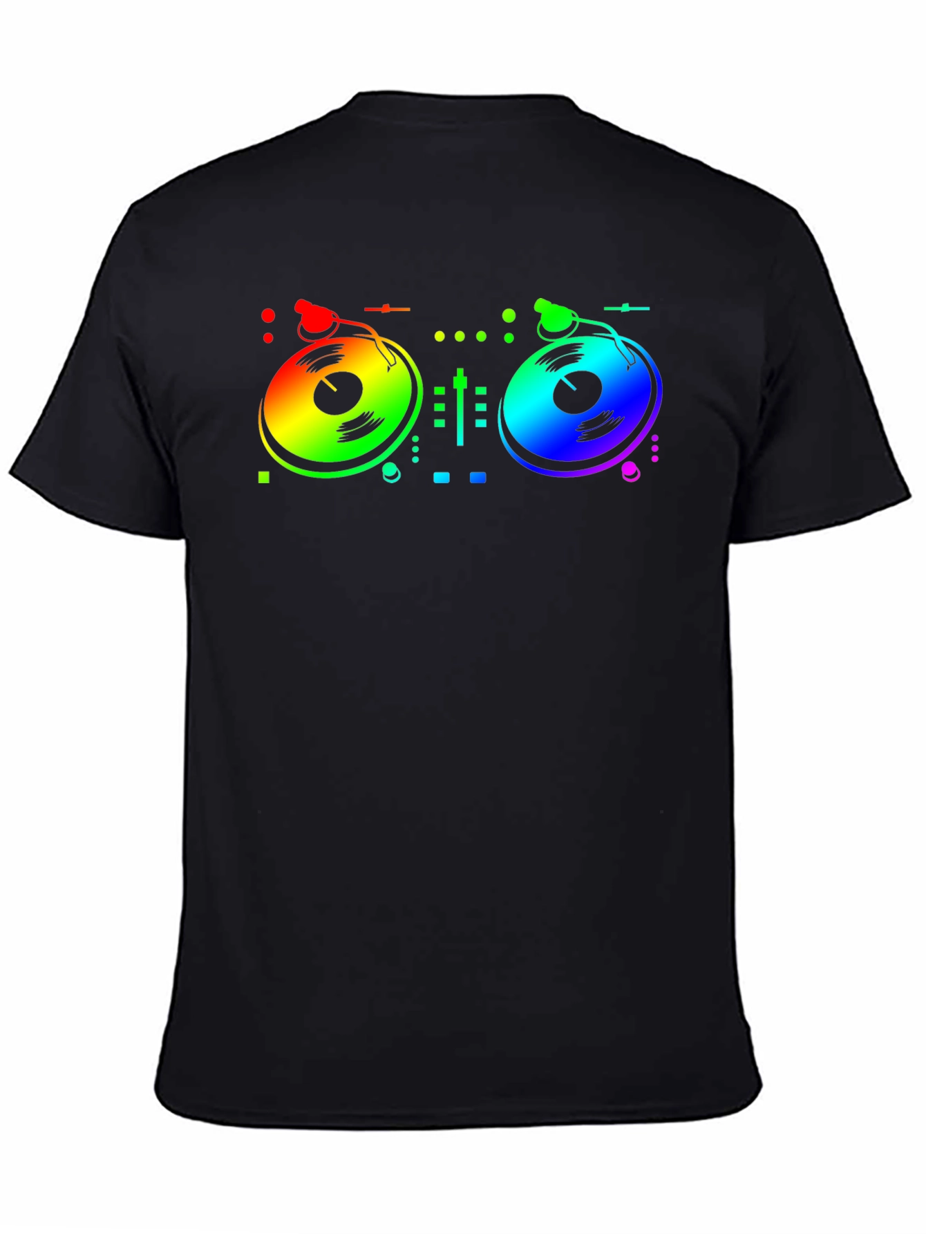 Rainbow DJ Turntable Graphic T-Shirt