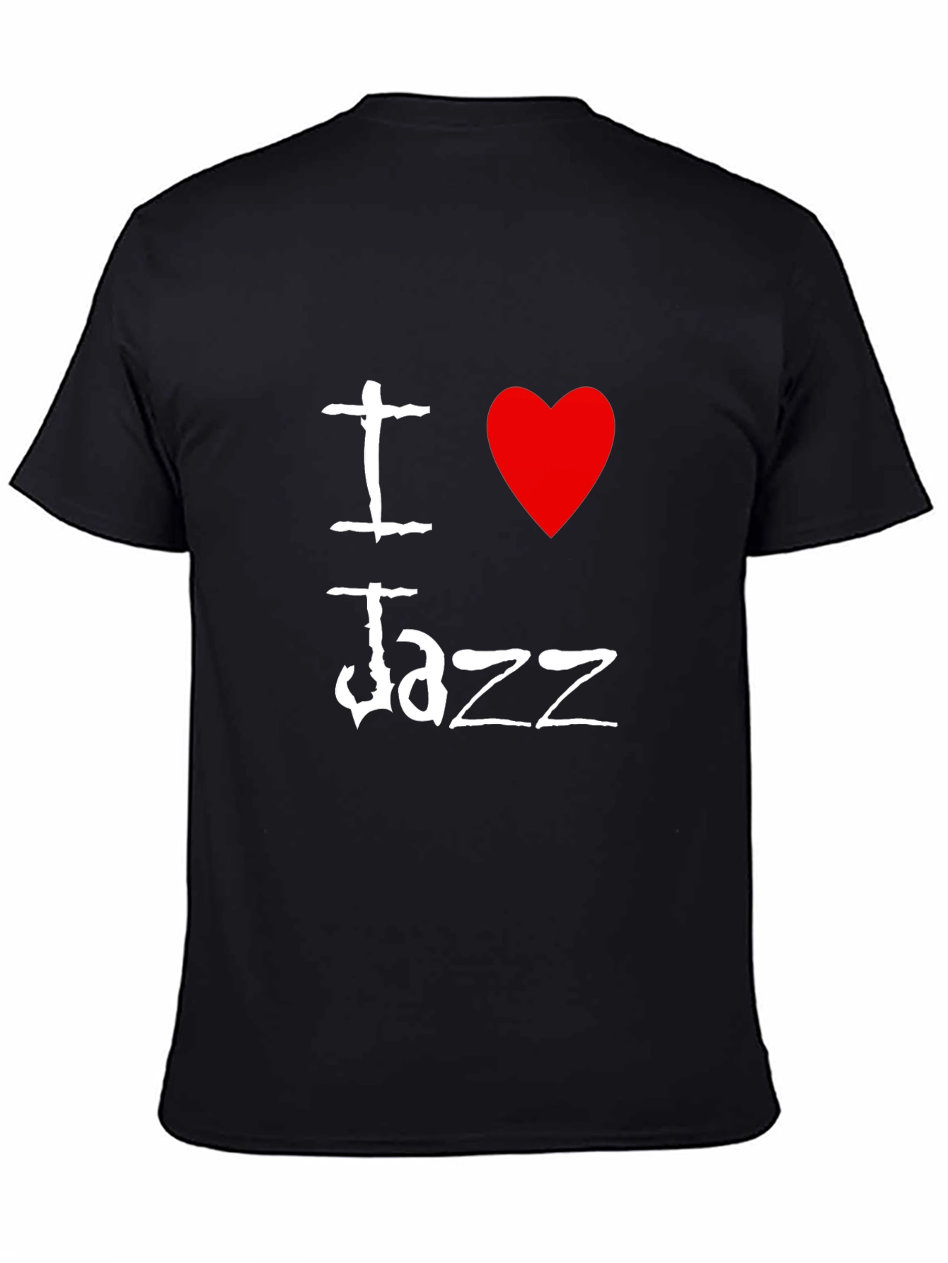 I Love Jazz Graphic T-Shirt - Mens Black Tee