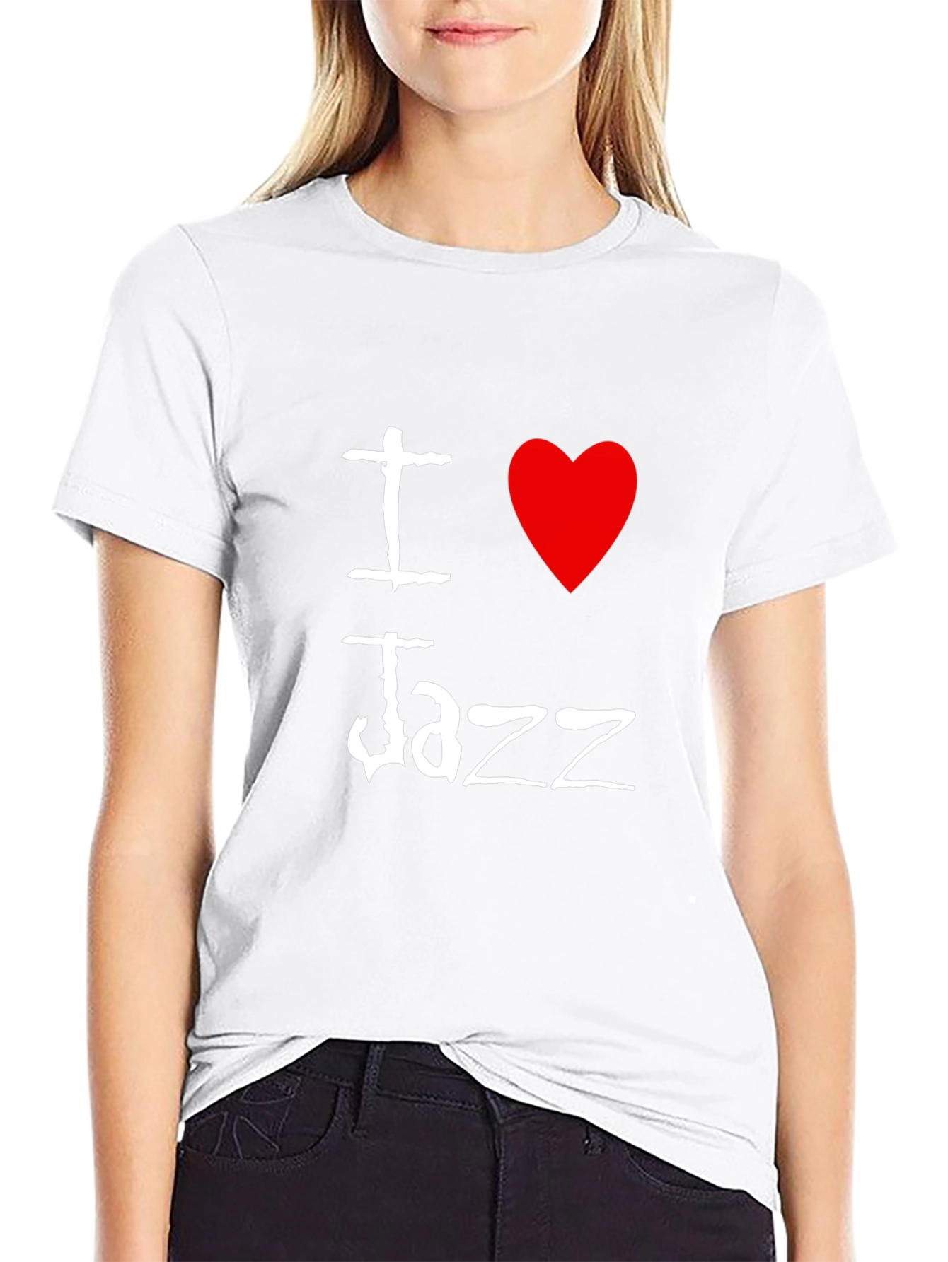I Love Jazz Graphic T-Shirt - Mens Black Tee