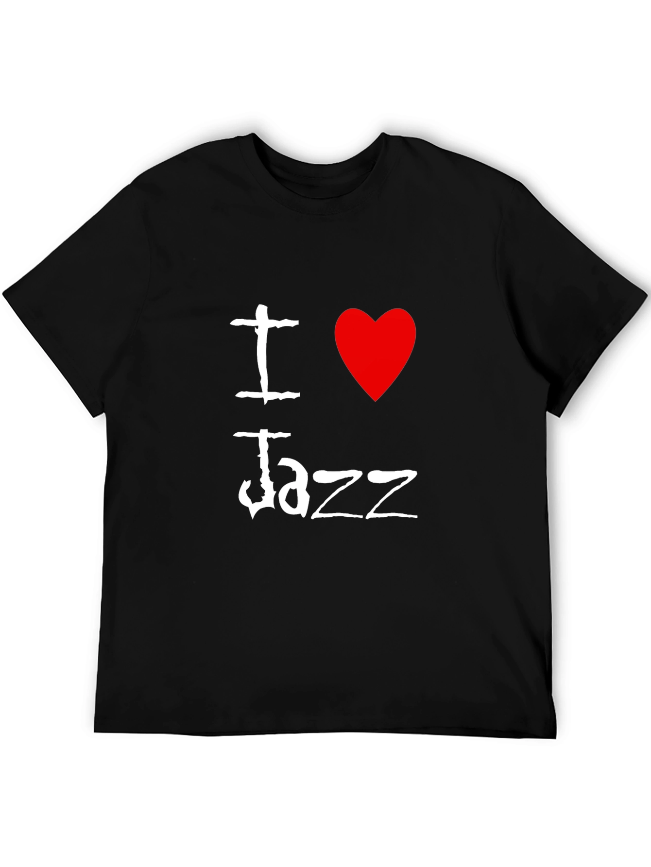 I Love Jazz Graphic T-Shirt - Mens Black Tee