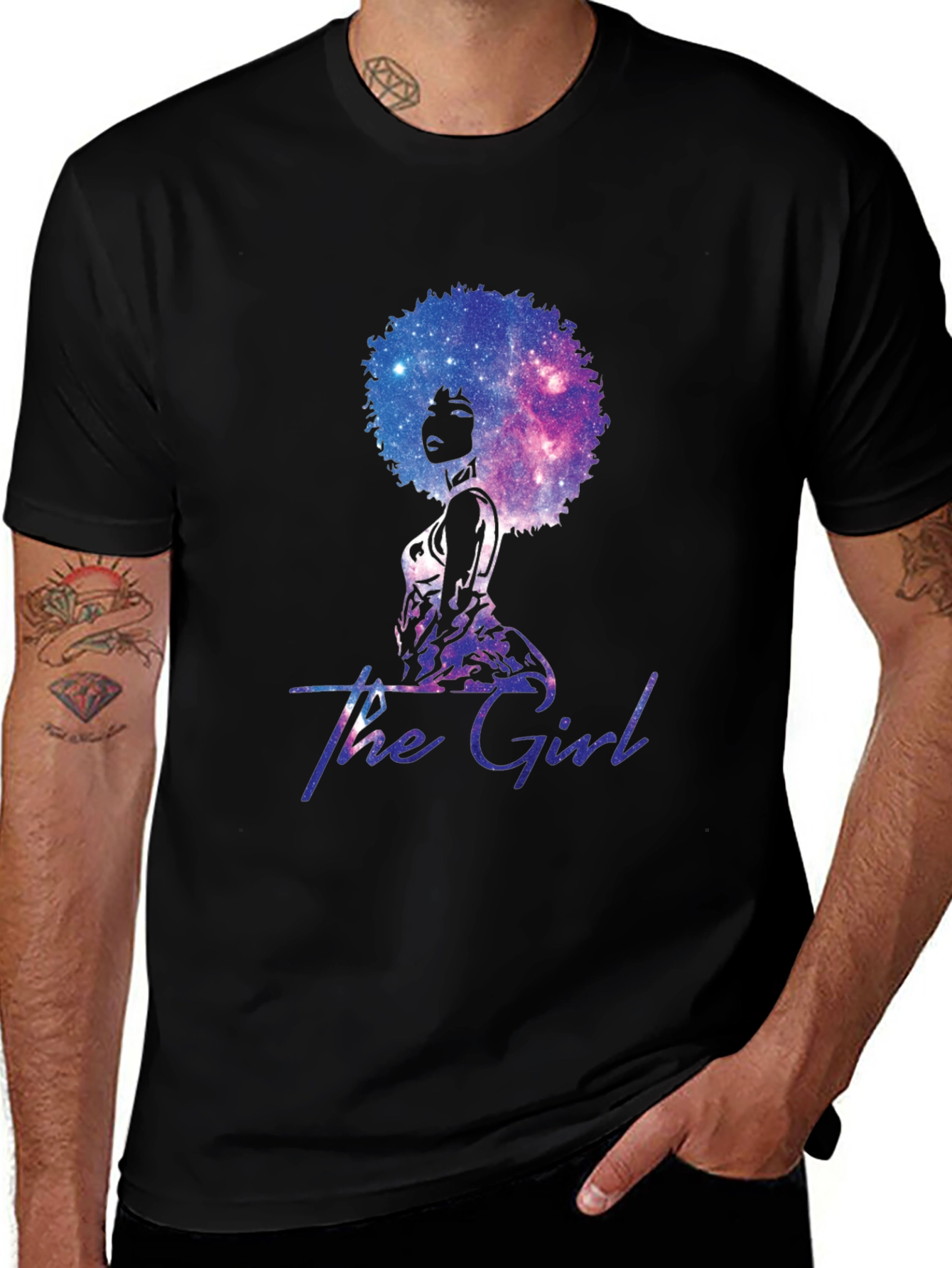 The Girl Galaxy Afro T-Shirt - Unique Graphic Tee
