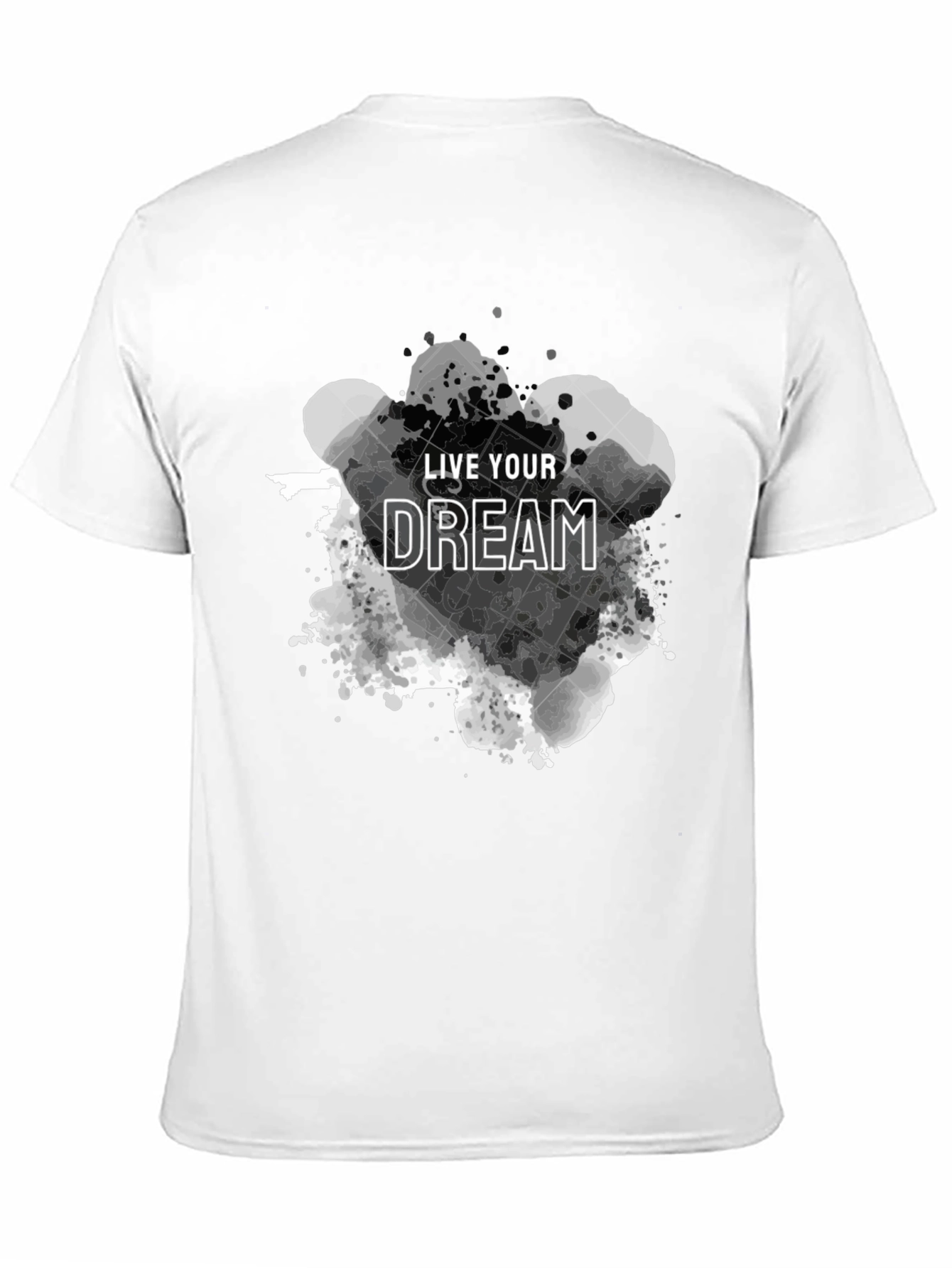 Live Your Dream Graphic Tee - Black Cotton T-Shirt