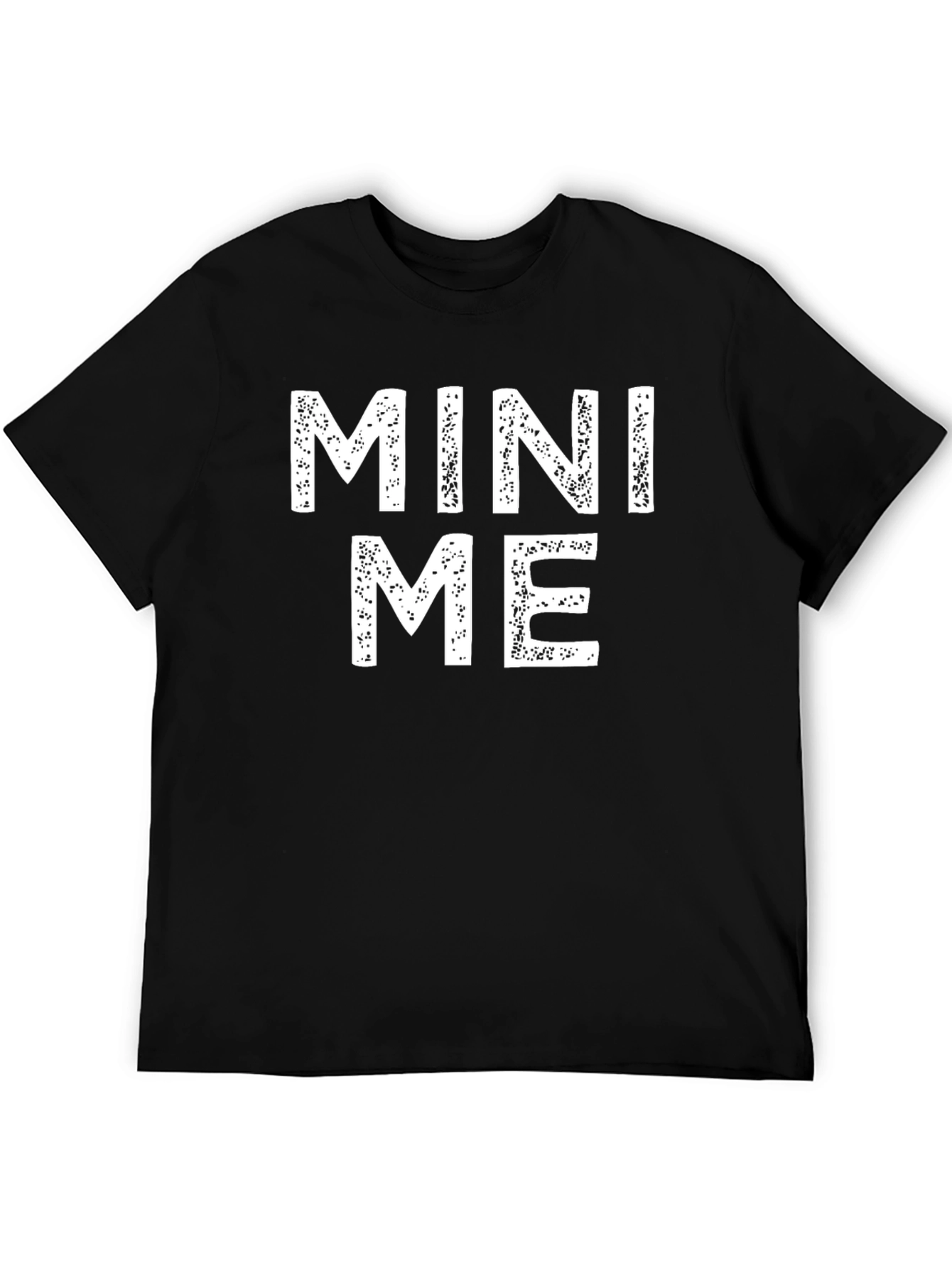 Mini Me Black Cotton Graphic T-Shirt