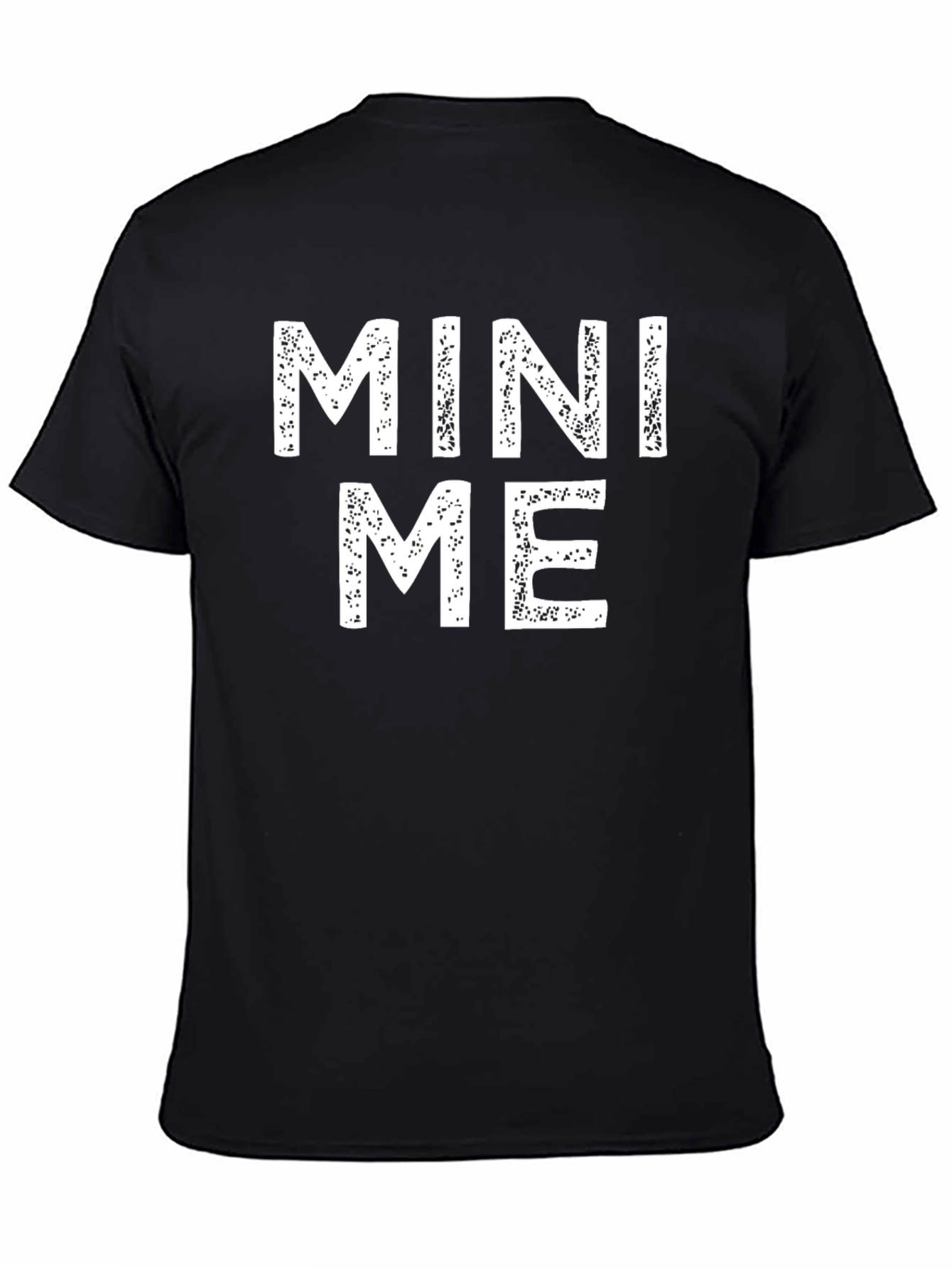 Mini Me Black Cotton Graphic T-Shirt