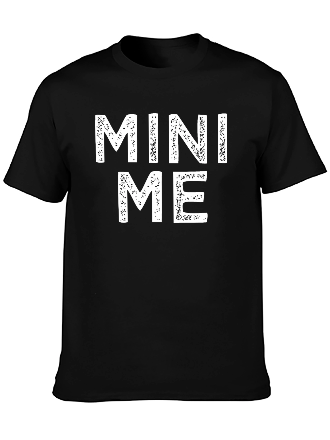 Mini Me Black Cotton Graphic T-Shirt