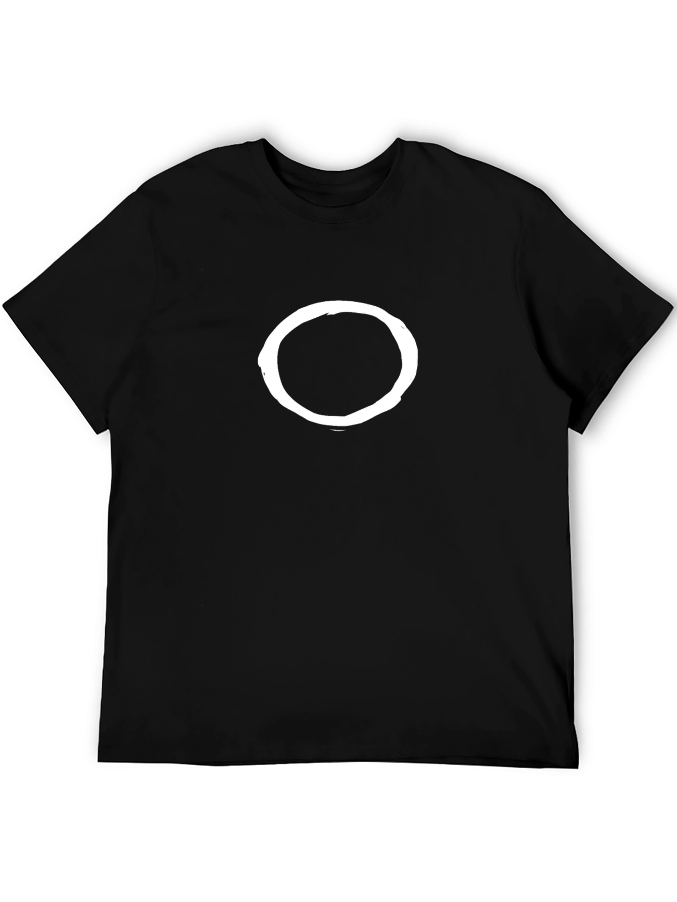 Minimalist Circle Graphic T-Shirt - Black