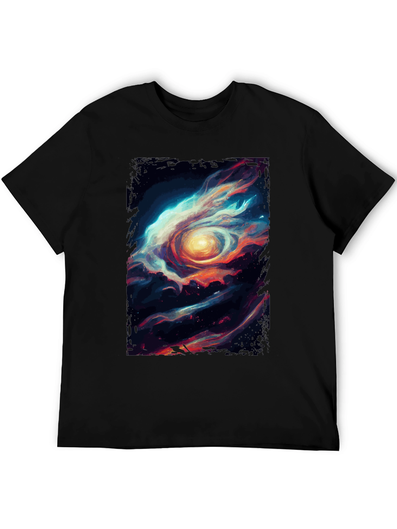 Cosmic Eye Graphic Tee - Stylish Black Cotton T-Shirt