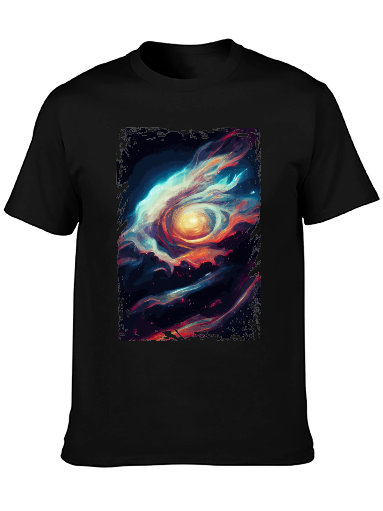 Cosmic Eye Graphic Tee - Stylish Black Cotton T-Shirt