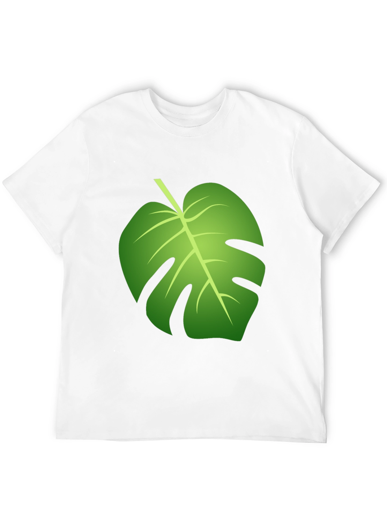 Tropical Monstera Leaf Graphic Black T-Shirt