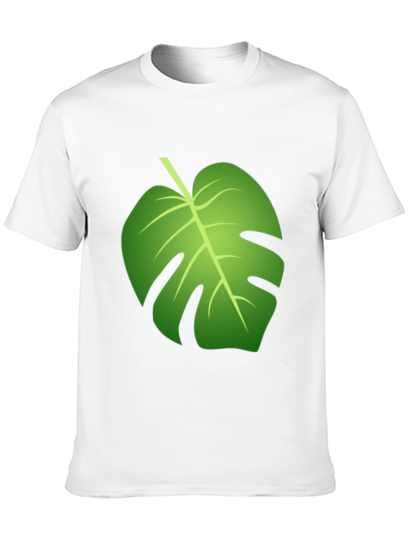 Tropical Monstera Leaf Graphic Black T-Shirt