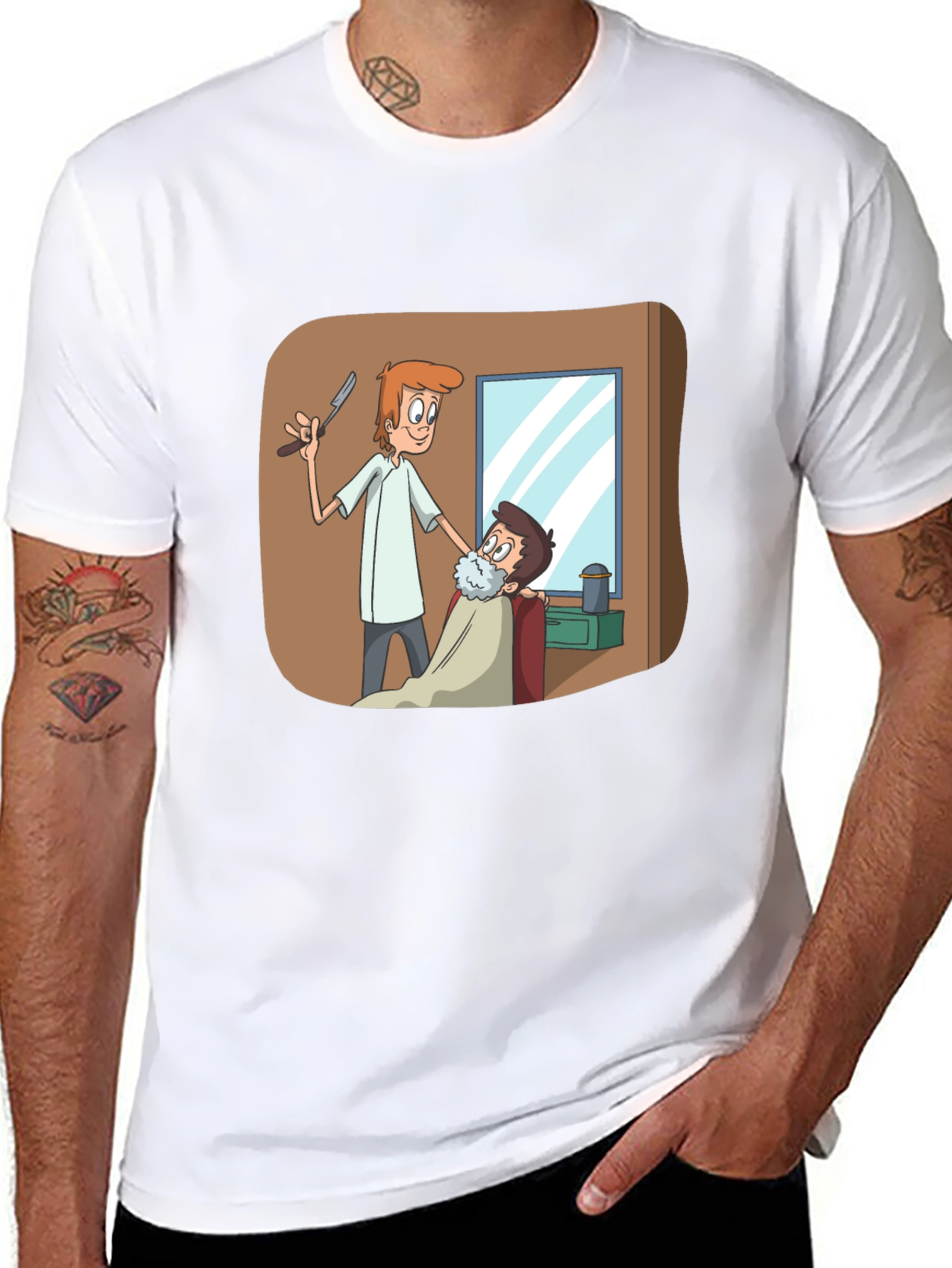 Barber Shop T-Shirt Cartoon Barber