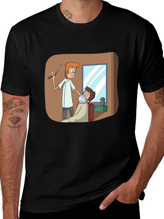 Barber Shop T-Shirt Cartoon Barber