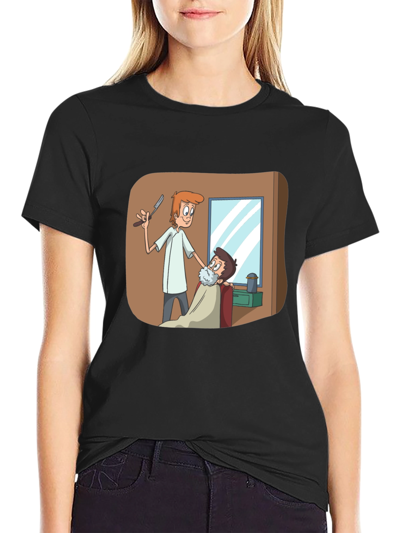 Barber Shop T-Shirt Cartoon Barber