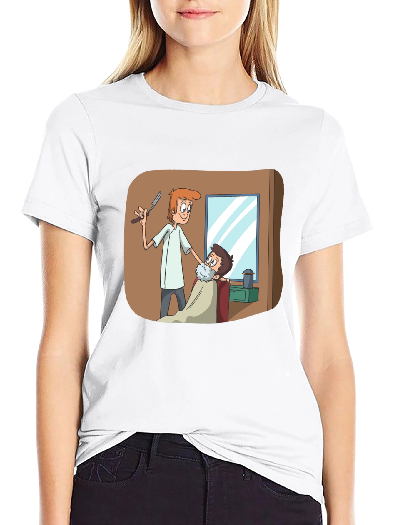 Barber Shop T-Shirt Cartoon Barber