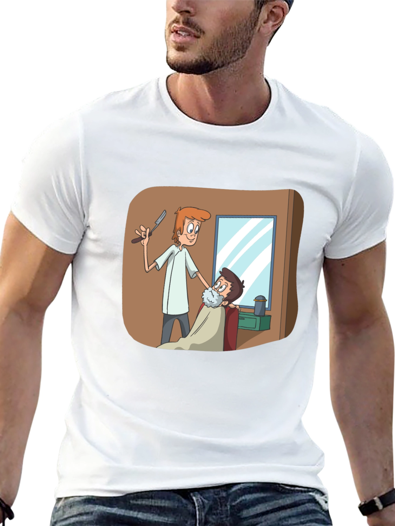 Barber Shop T-Shirt Cartoon Barber
