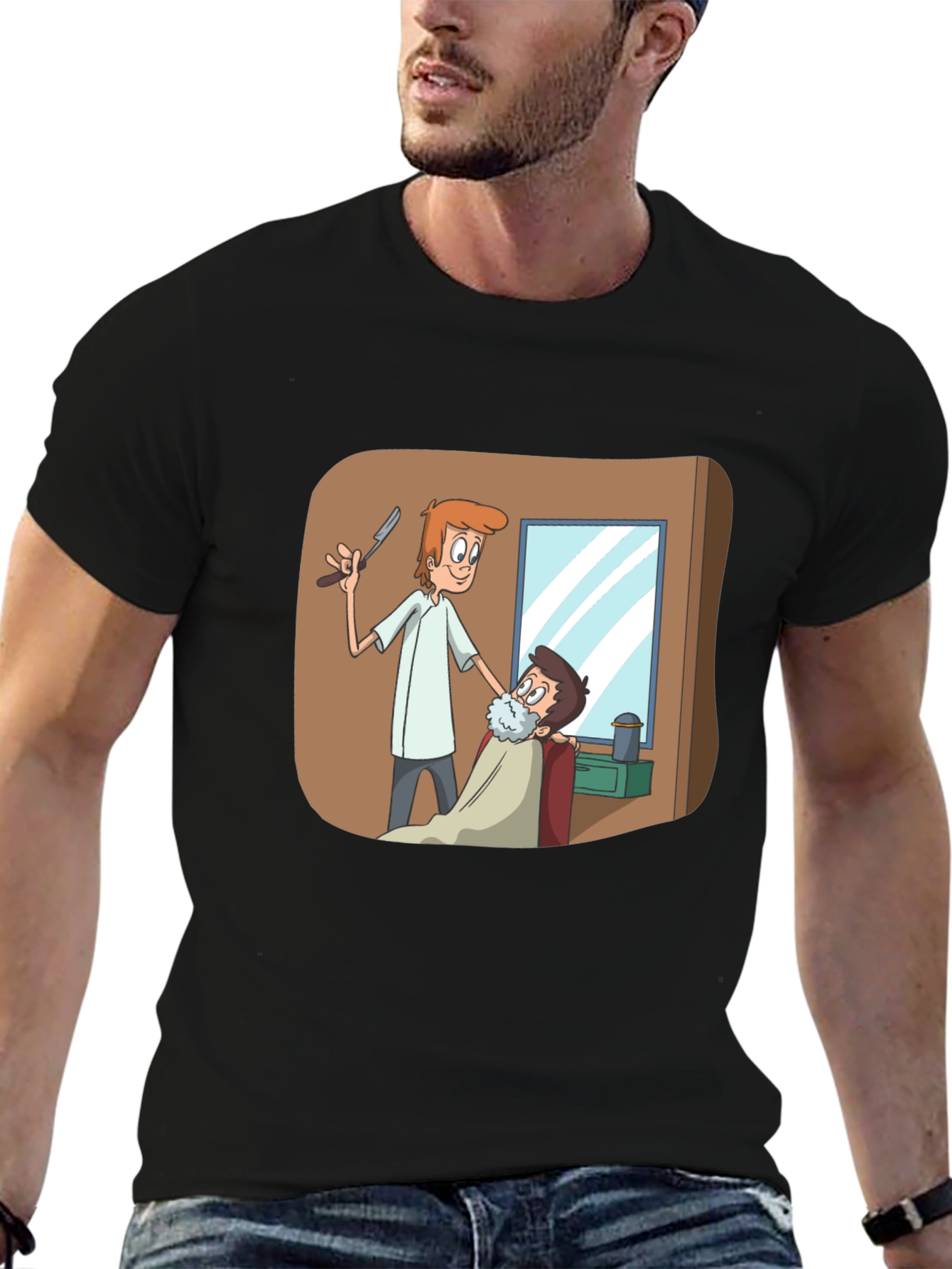 Barber Shop T-Shirt Cartoon Barber