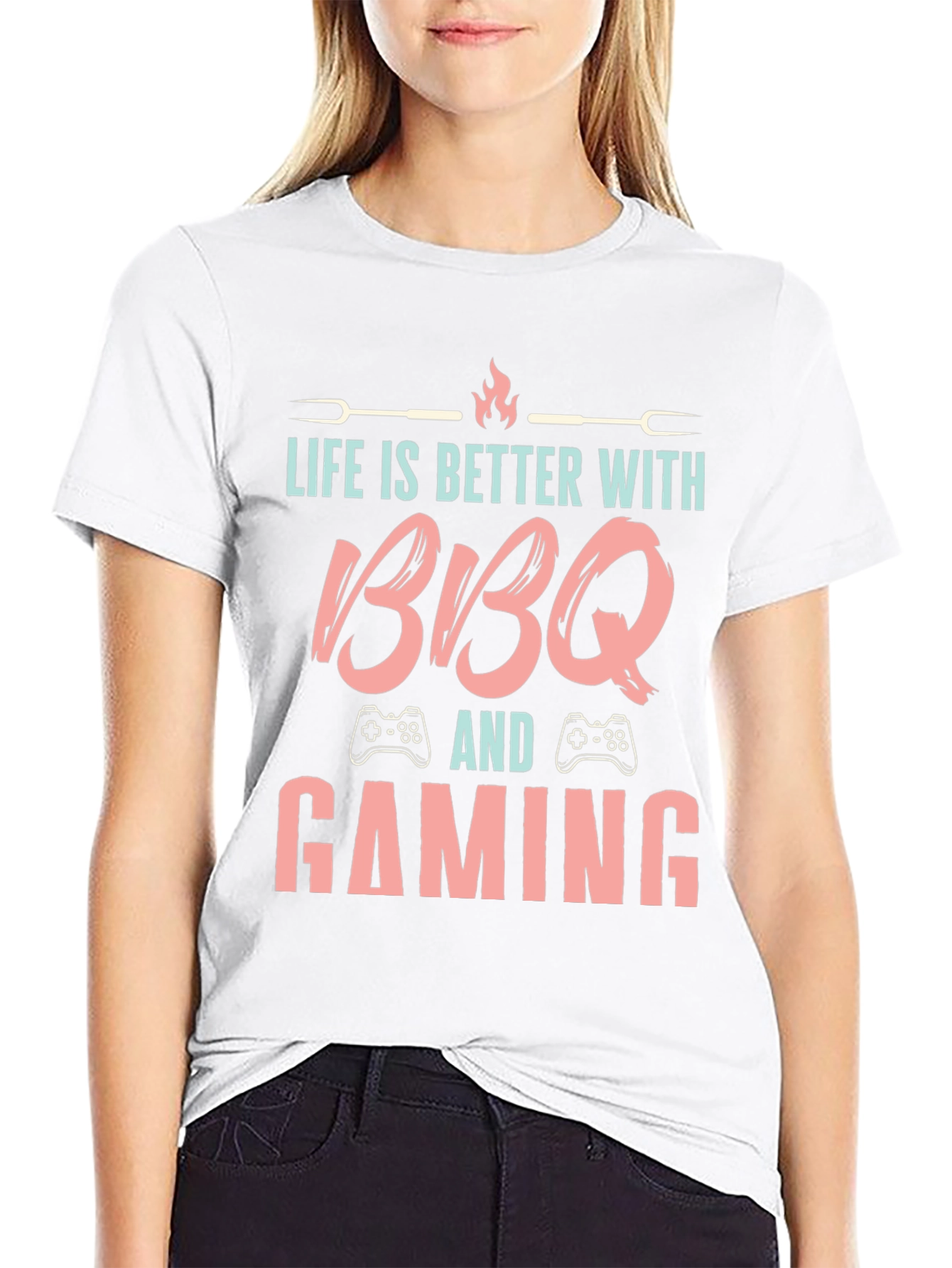 Life is Better with BBQ and Gaming T-Shirt