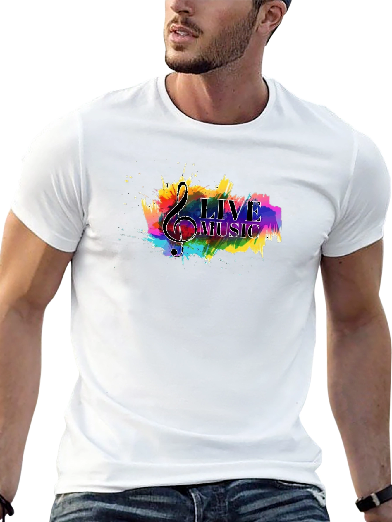 Live Music Graphic Tee - Unisex Cotton T-Shirt