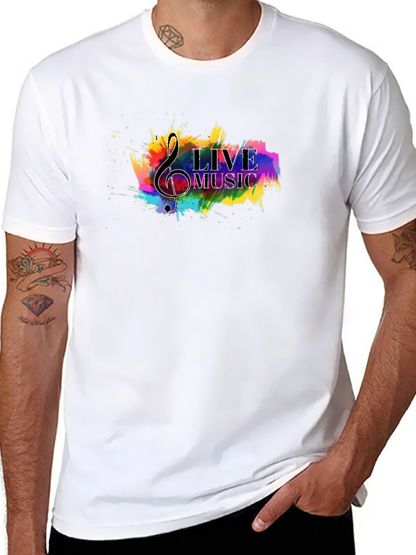 Live Music Graphic Tee - Unisex Cotton T-Shirt