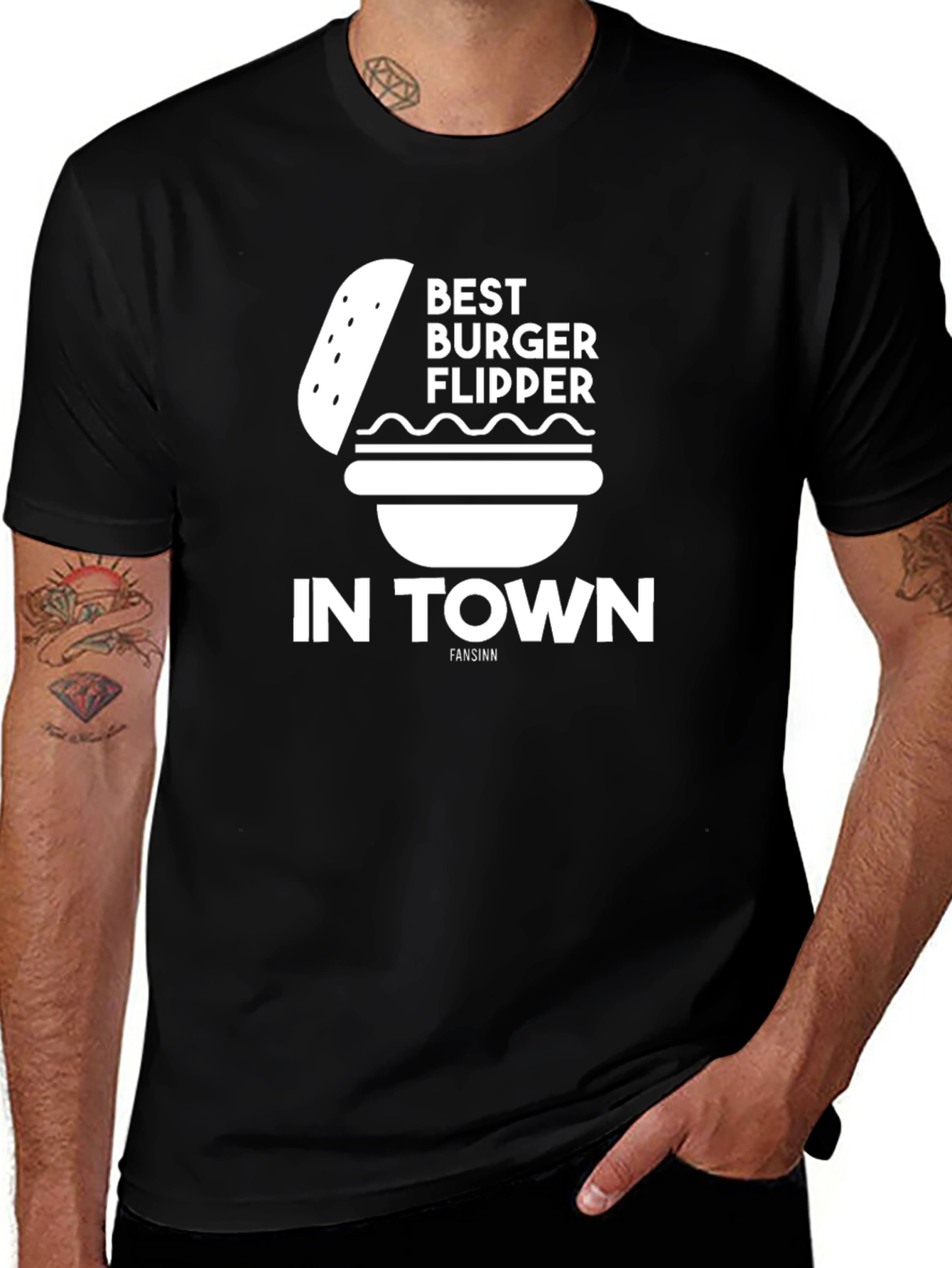 Best Burger Flipper in Town T-Shirt - Black