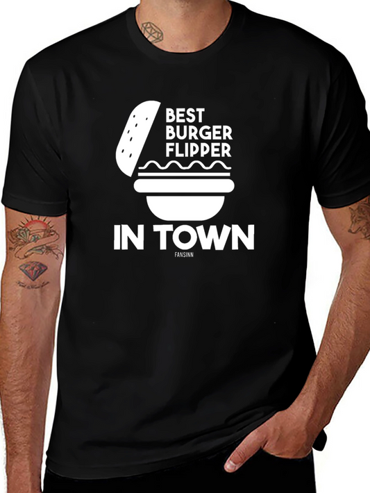 Best Burger Flipper in Town T-Shirt - Black