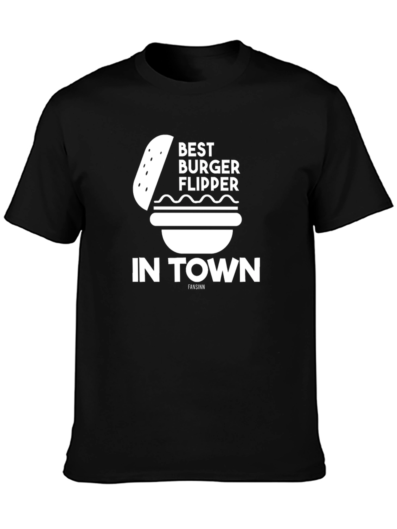 Best Burger Flipper in Town T-Shirt - Black
