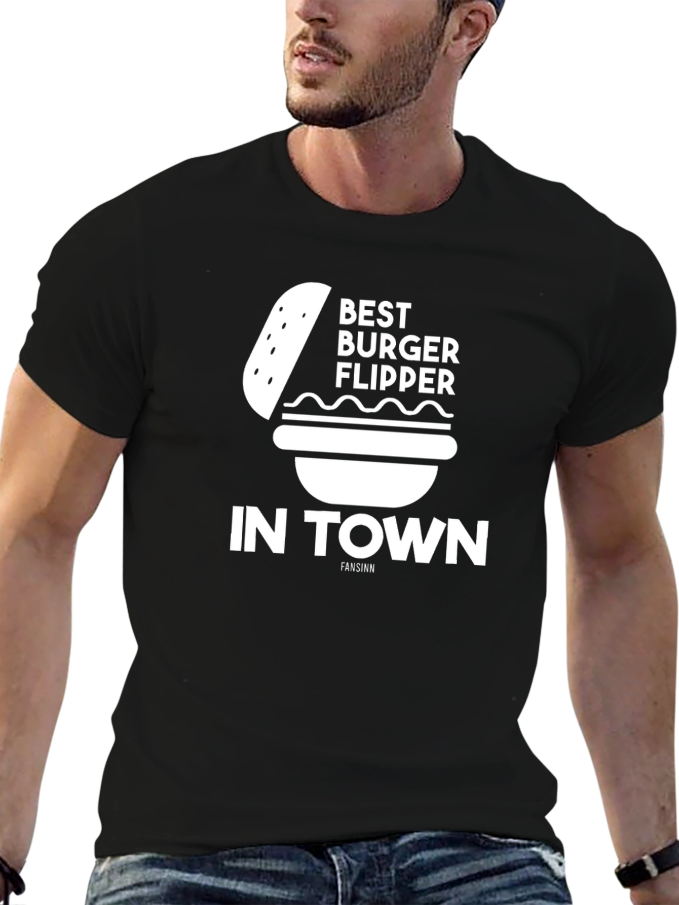 Best Burger Flipper in Town T-Shirt - Black